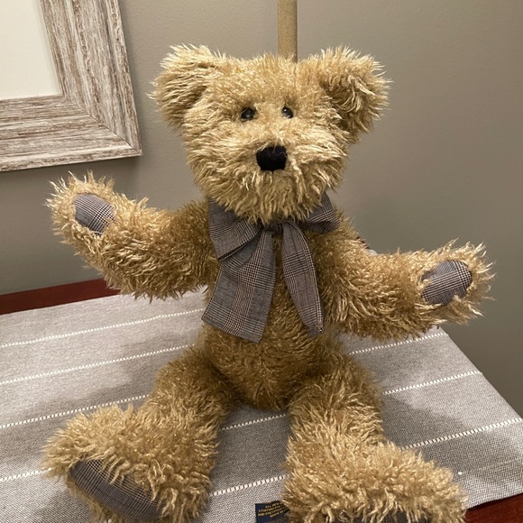 Boyds Bear 1988-2000 LTD Series Plush Bear 17” Hounds tooth Hands & Feet Musical - Picture 4 of 8